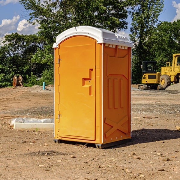 how often are the portable restrooms cleaned and serviced during a rental period in Moweaqua Illinois